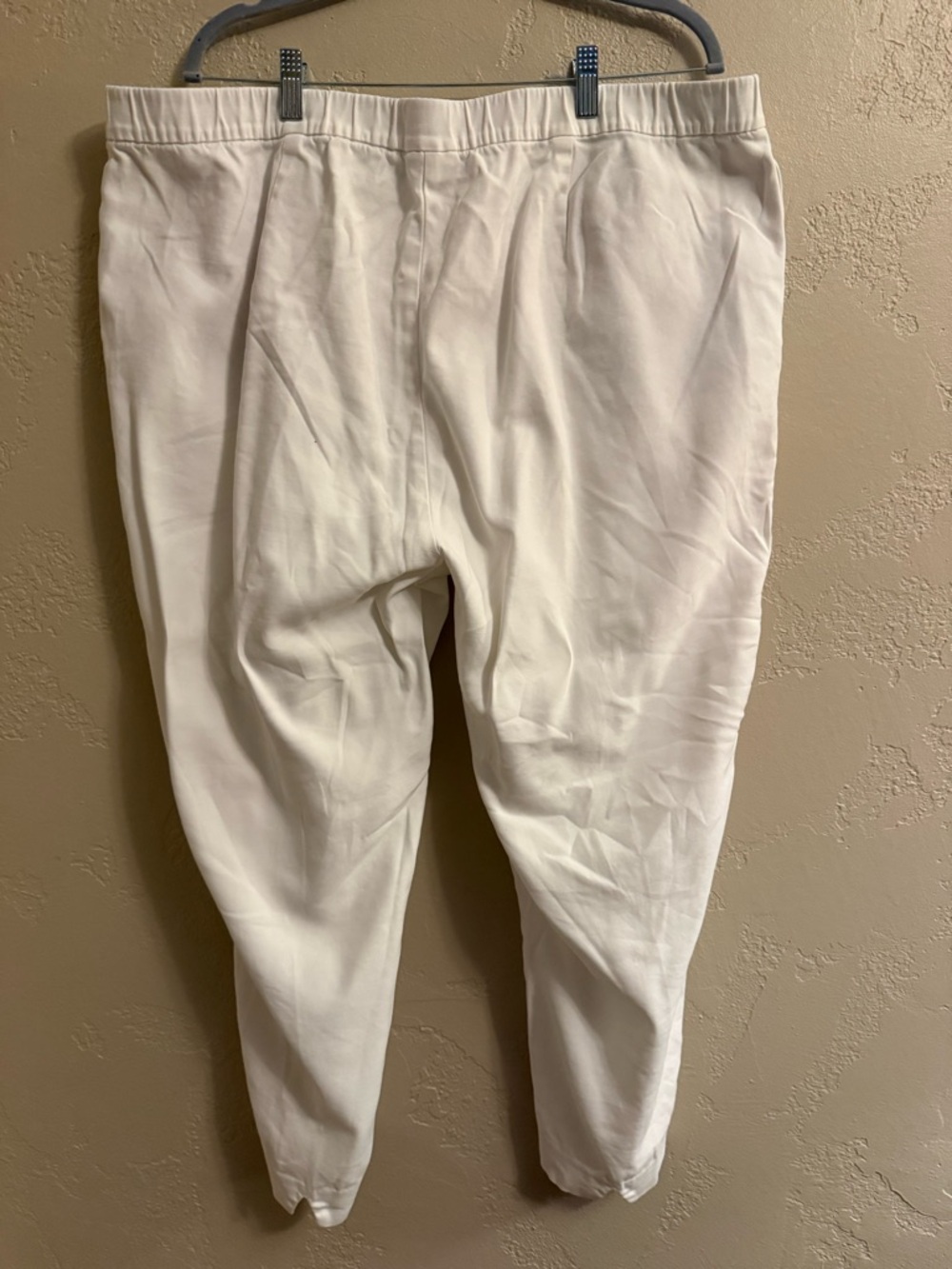 J. Jill Essentials Women’s Cream Tailored Chinos Cotton Blend Pull On Size 22 - Picture 2 of 12